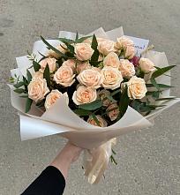 Букет Кремовые розы Латте в город Рузаевка